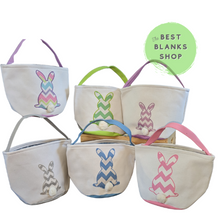 Load image into Gallery viewer, Chevron Bunny Tail Easter Baskets

