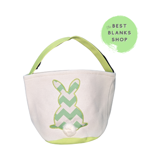 Chevron Bunny Tail Easter Baskets