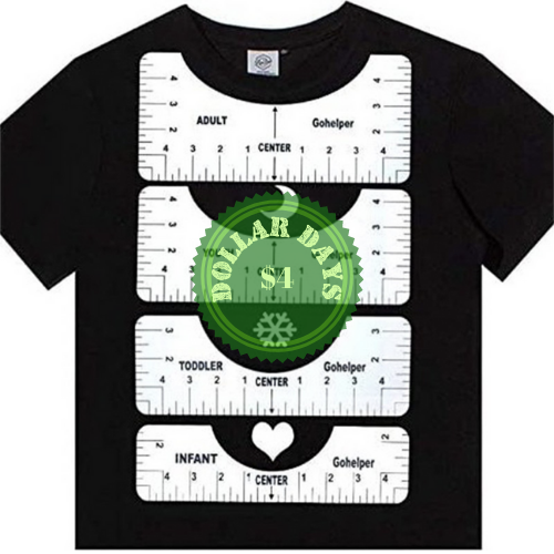 4-Piece T-Shirt Ruler Guide