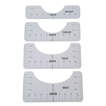 Load image into Gallery viewer, 4-Piece T-Shirt Ruler Guide
