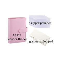 Load image into Gallery viewer, PU Leather Binder/Journal (Budget Binder)
