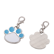 Load image into Gallery viewer, Paw Print Colored Pet Tag
