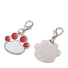 Load image into Gallery viewer, Paw Print Colored Pet Tag
